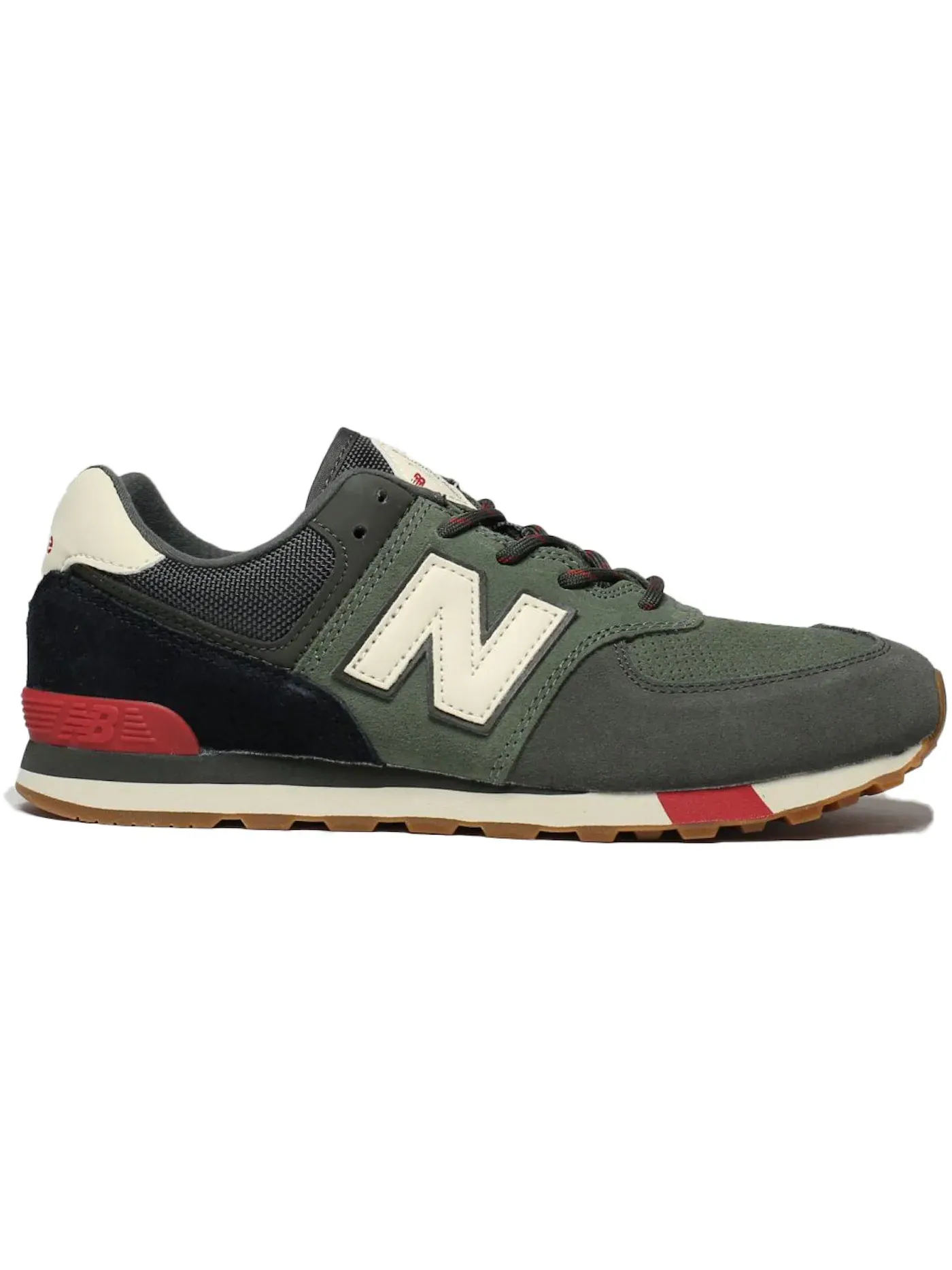 Мужские кроссовки Lifestyle New Balance 574 — изображение 1 из 1, зеленый/красный