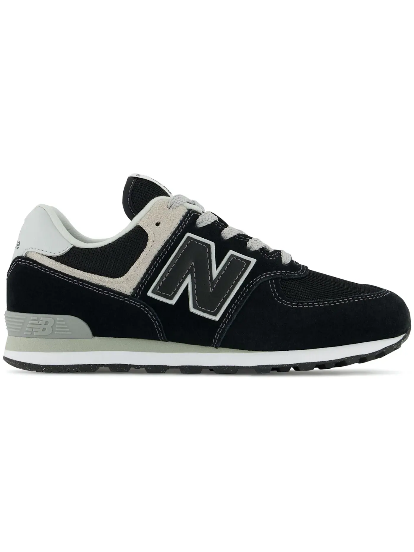 Детские кроссовки с повседневным стилем New Balance 574 Core — изображение 1 из 1, черный/белый