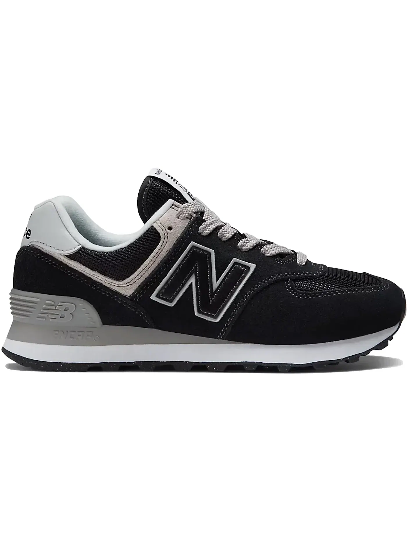 Женские кроссовки с классическим дизайном New Balance 574 Core — изображение 1 из 1, черный/белый