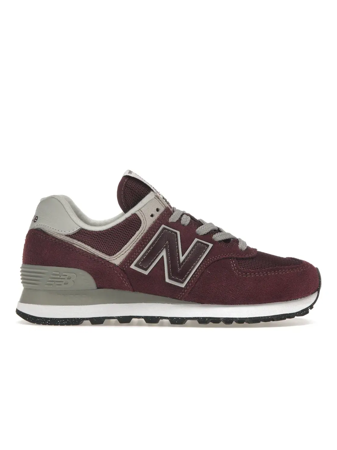 Женские кроссовки Lifestyle с замшевым верхом New Balance 574 — изображение 1 из 4, бордовый белый