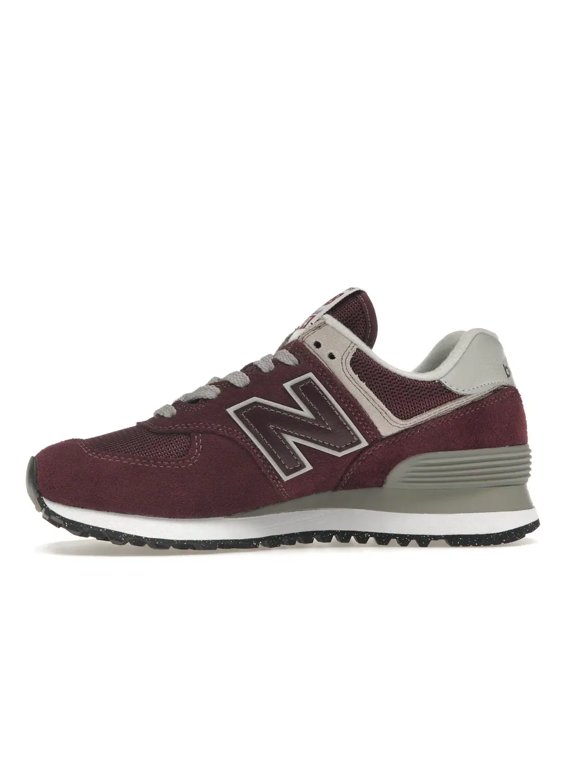 Женские кроссовки Lifestyle с замшевым верхом New Balance 574 — изображение 3 из 4, бордовый белый