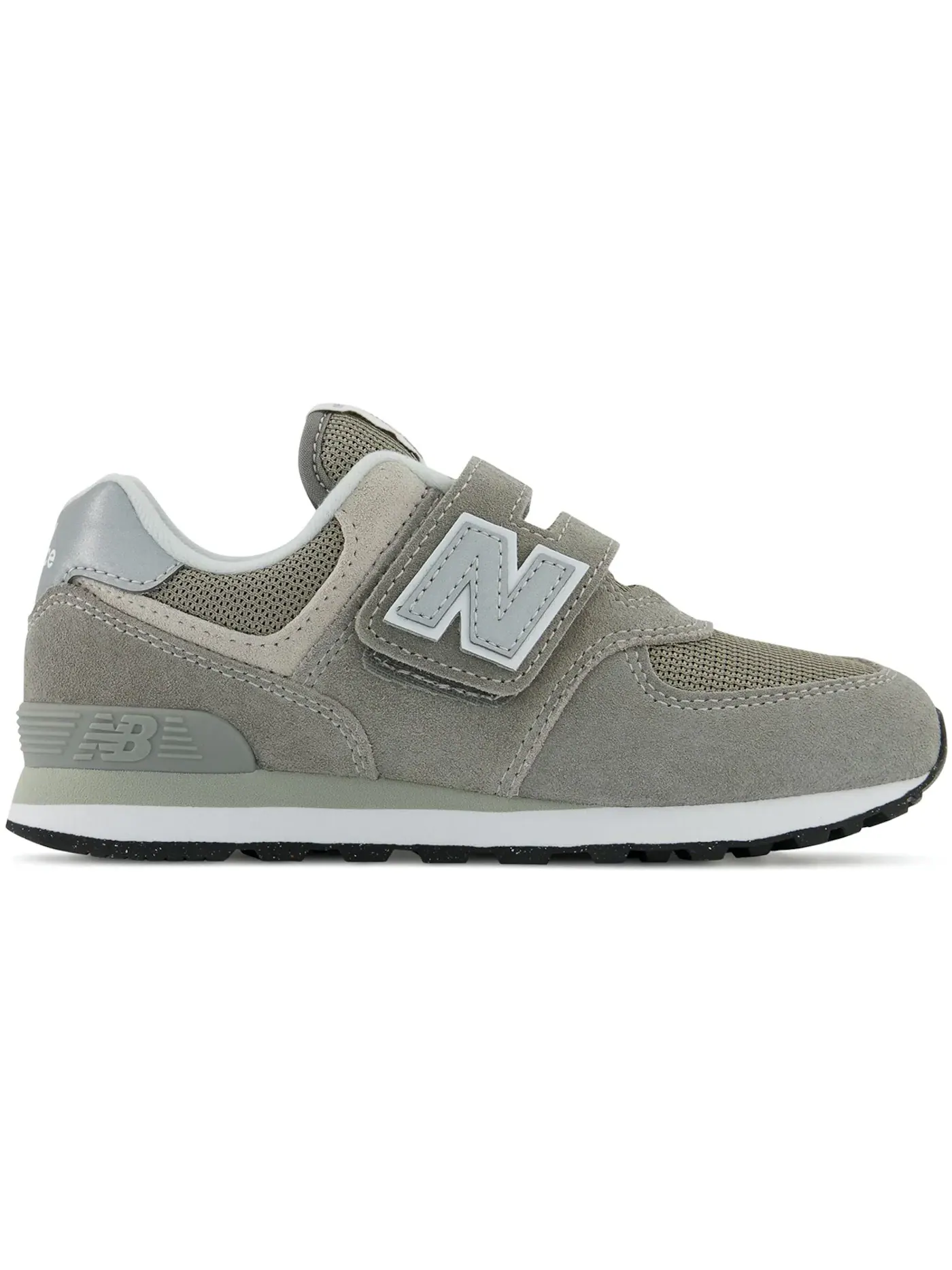 Детские кроссовки на липучках New Balance 574 Core Hook and Loop — изображение 1 из 1, серый белый