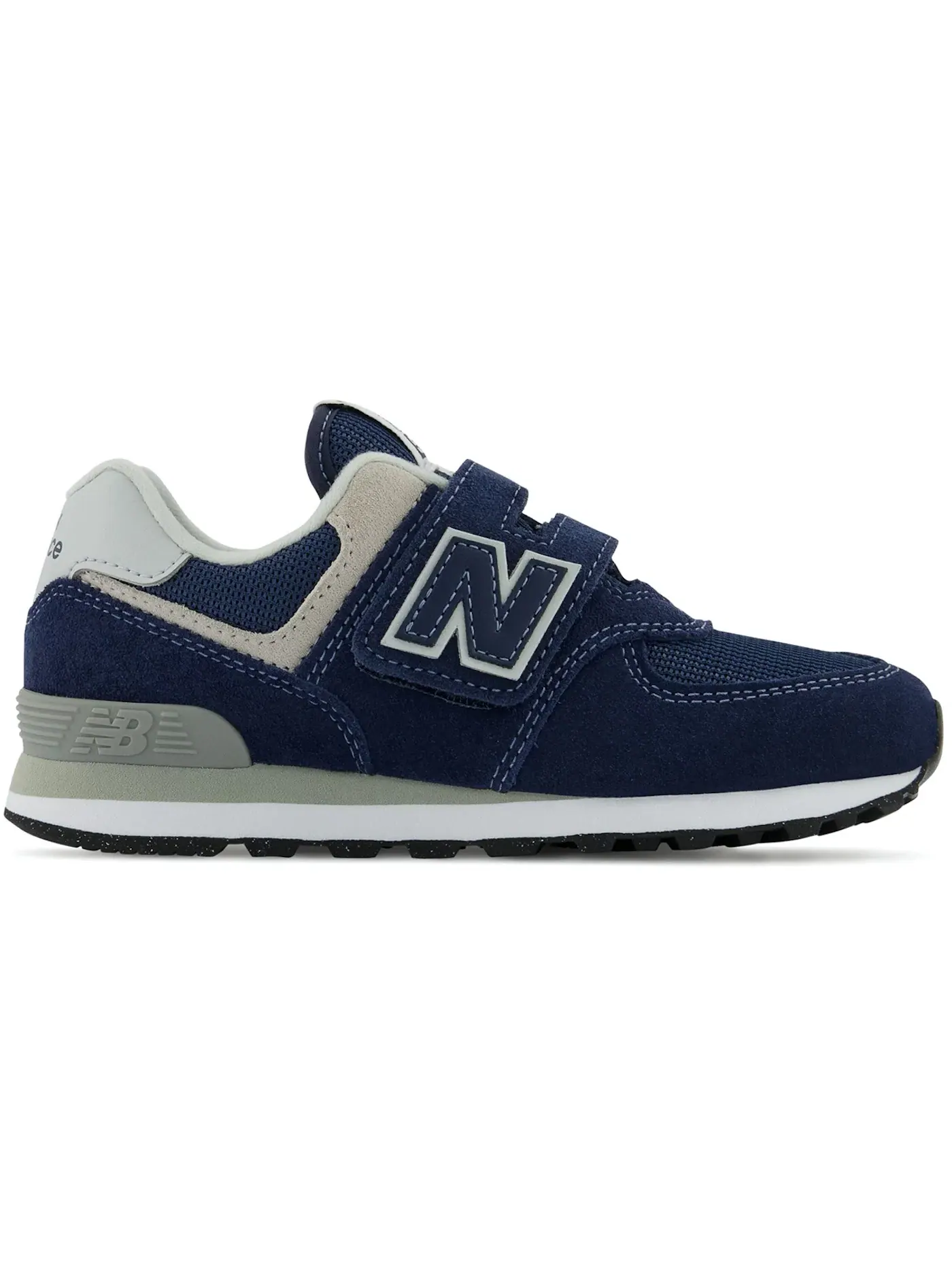 Детские кроссовки на липучках New Balance 574 Core Hook and Loop — изображение 1 из 1, темно-синий/белый