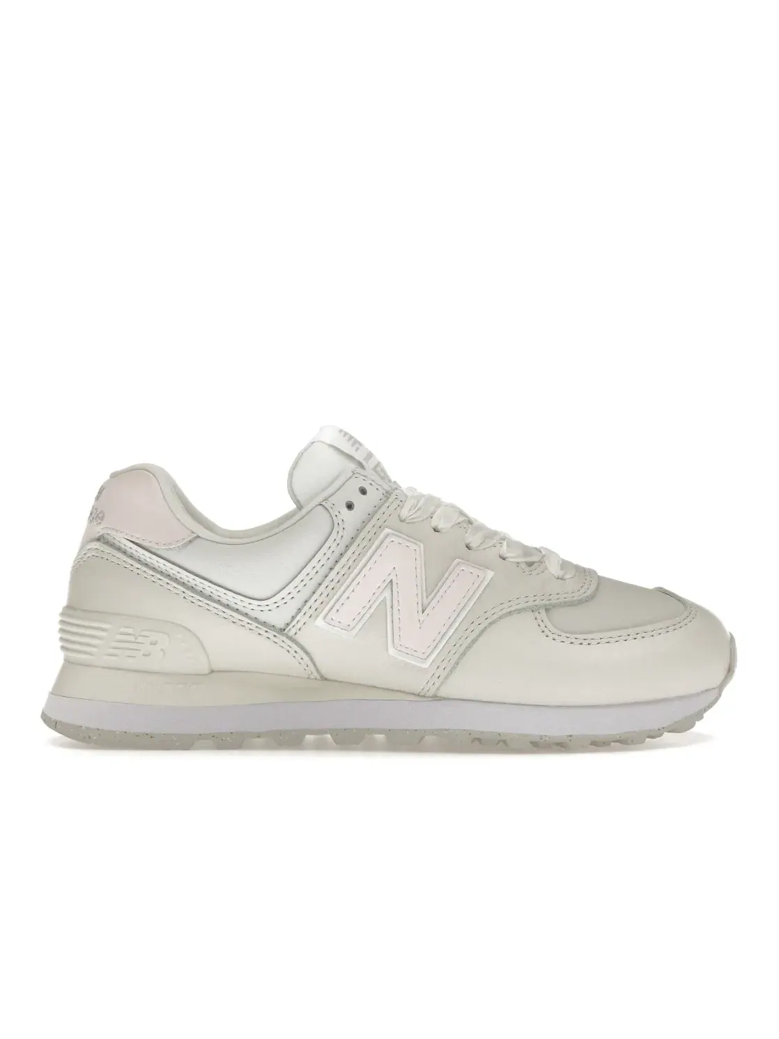 Женские кроссовки кожаные New Balance 574 — изображение 1 из 4, кремовый розовый