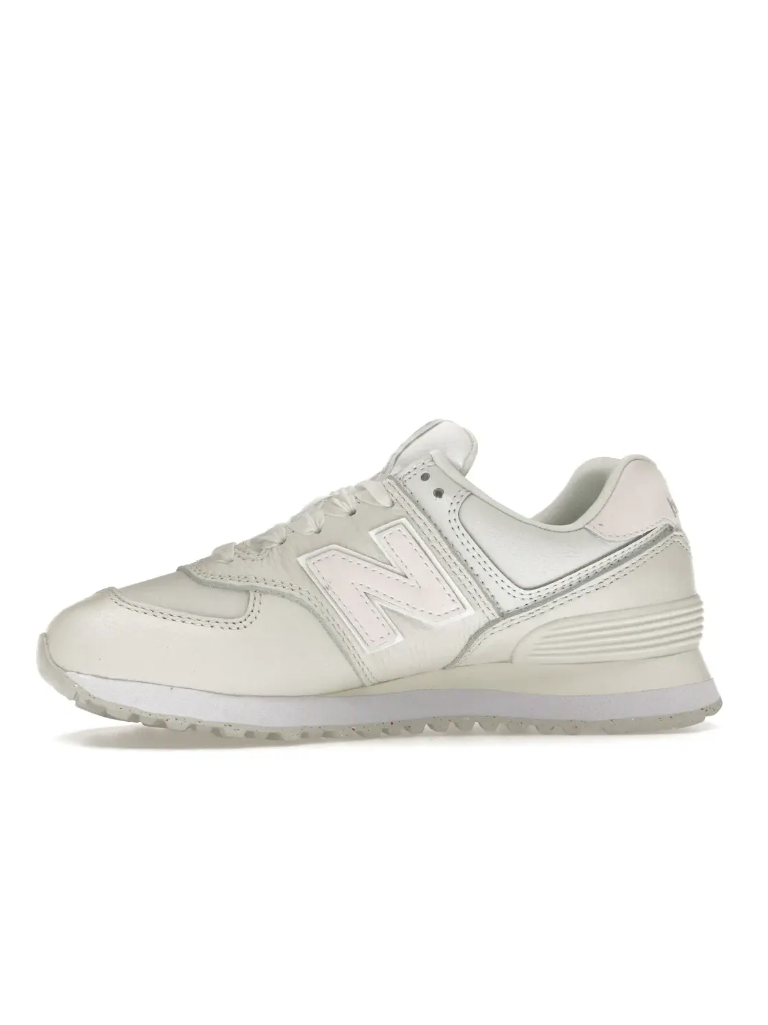 Женские кроссовки кожаные New Balance 574 — изображение 3 из 4, кремовый розовый