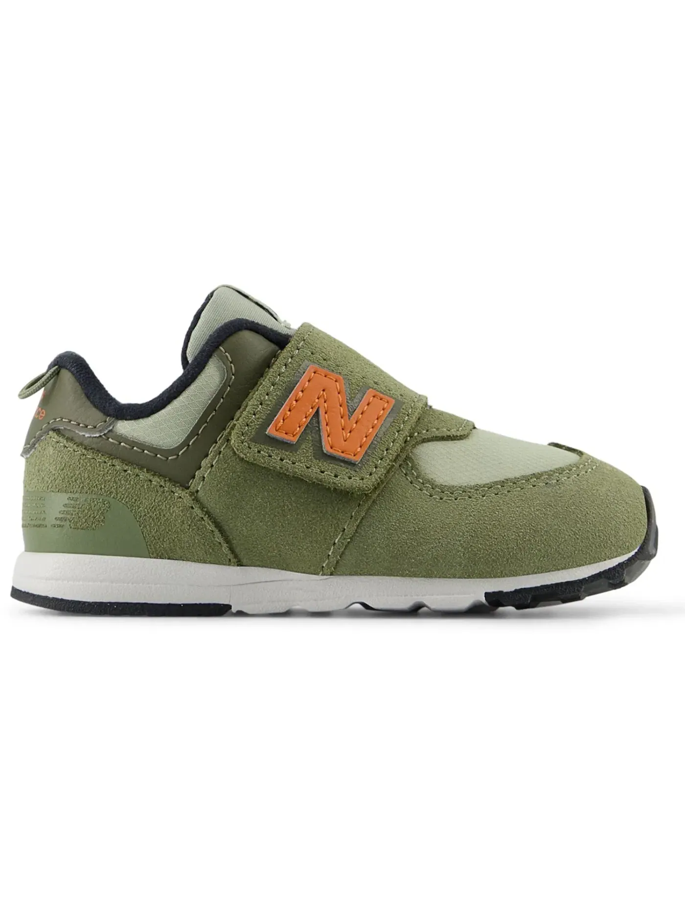 Детские кроссовки с липучками New Balance 574 Dark Olivine/Infield Clay — изображение 1 из 1