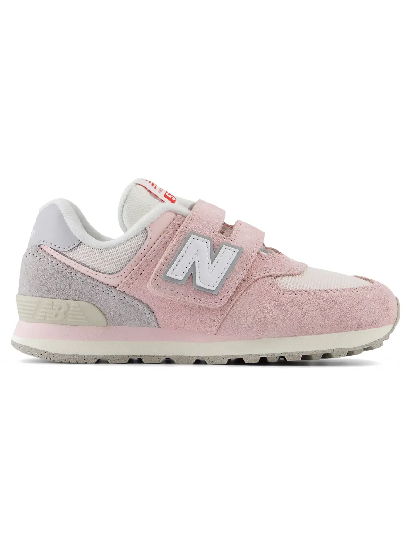 Детские кроссовки с липучками New Balance 574 Hook and Loop — изображение 1 из 1, розовый
