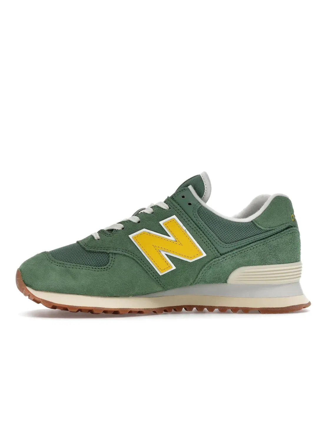 Женские кроссовки New Balance 574 — изображение 3 из 4, зеленый желтый