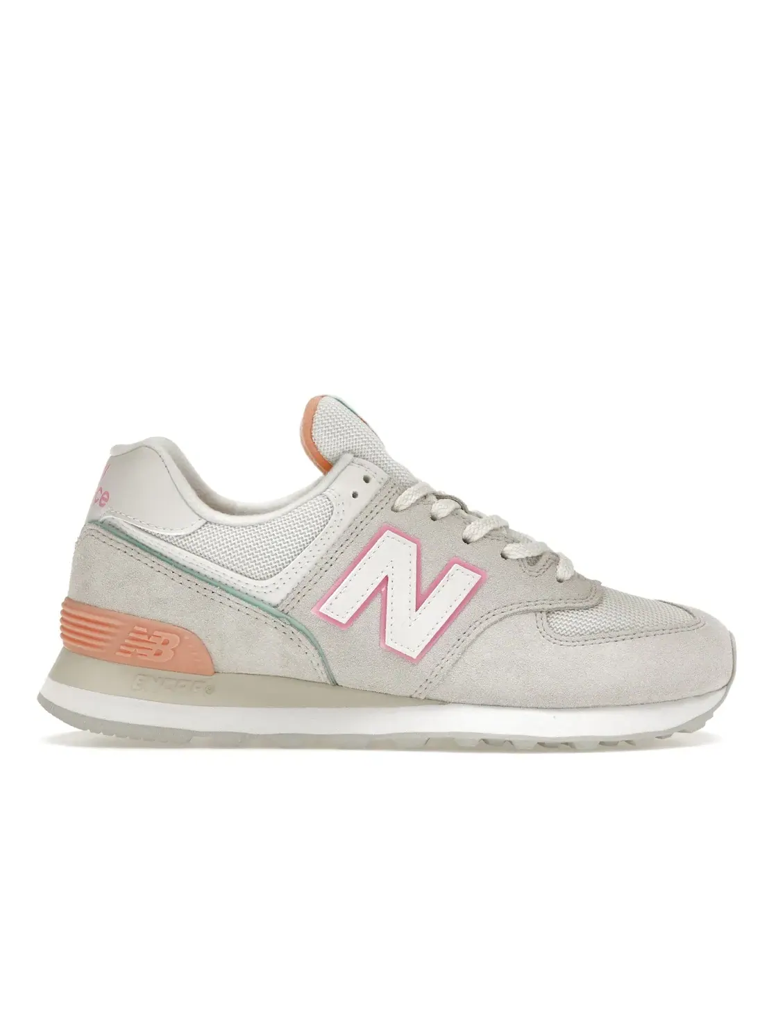 Женские кроссовки с замшевым верхом New Balance 574 — изображение 1 из 4, оранжевый