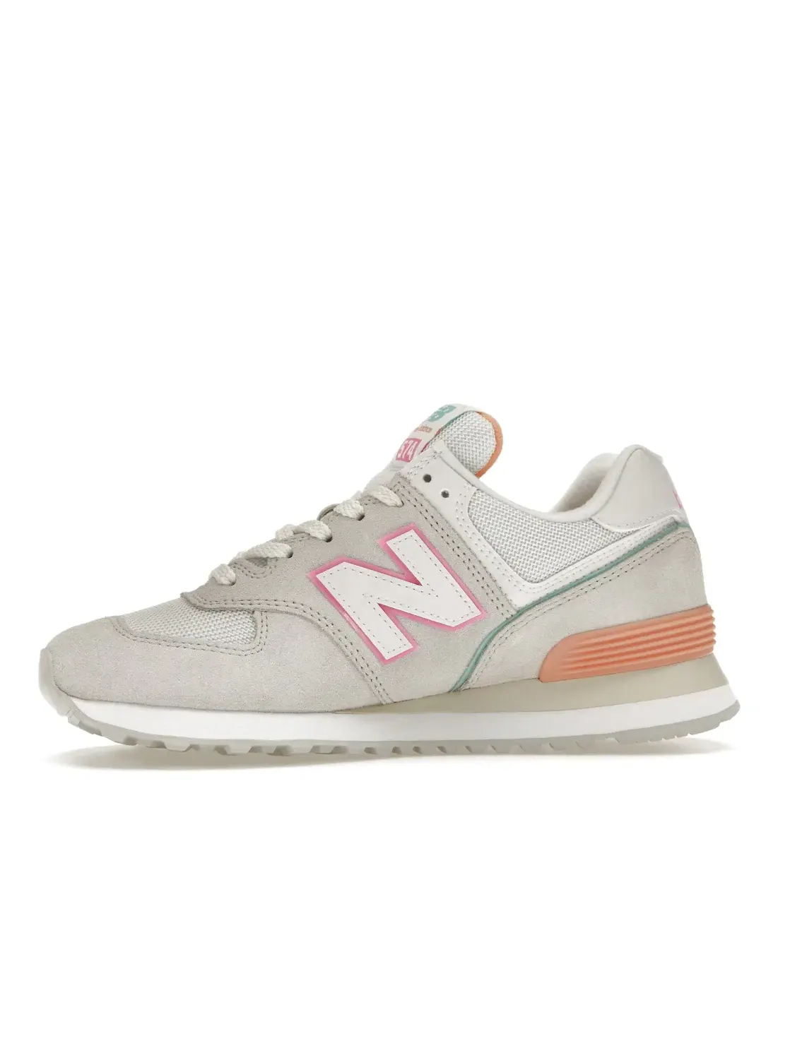 Женские кроссовки с замшевым верхом New Balance 574 — изображение 3 из 4, оранжевый