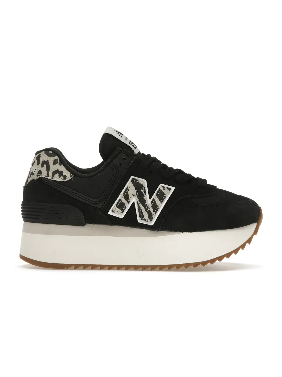 Женские кроссовки с принтом New Balance 574 Plus — изображение 1 из 4, черный