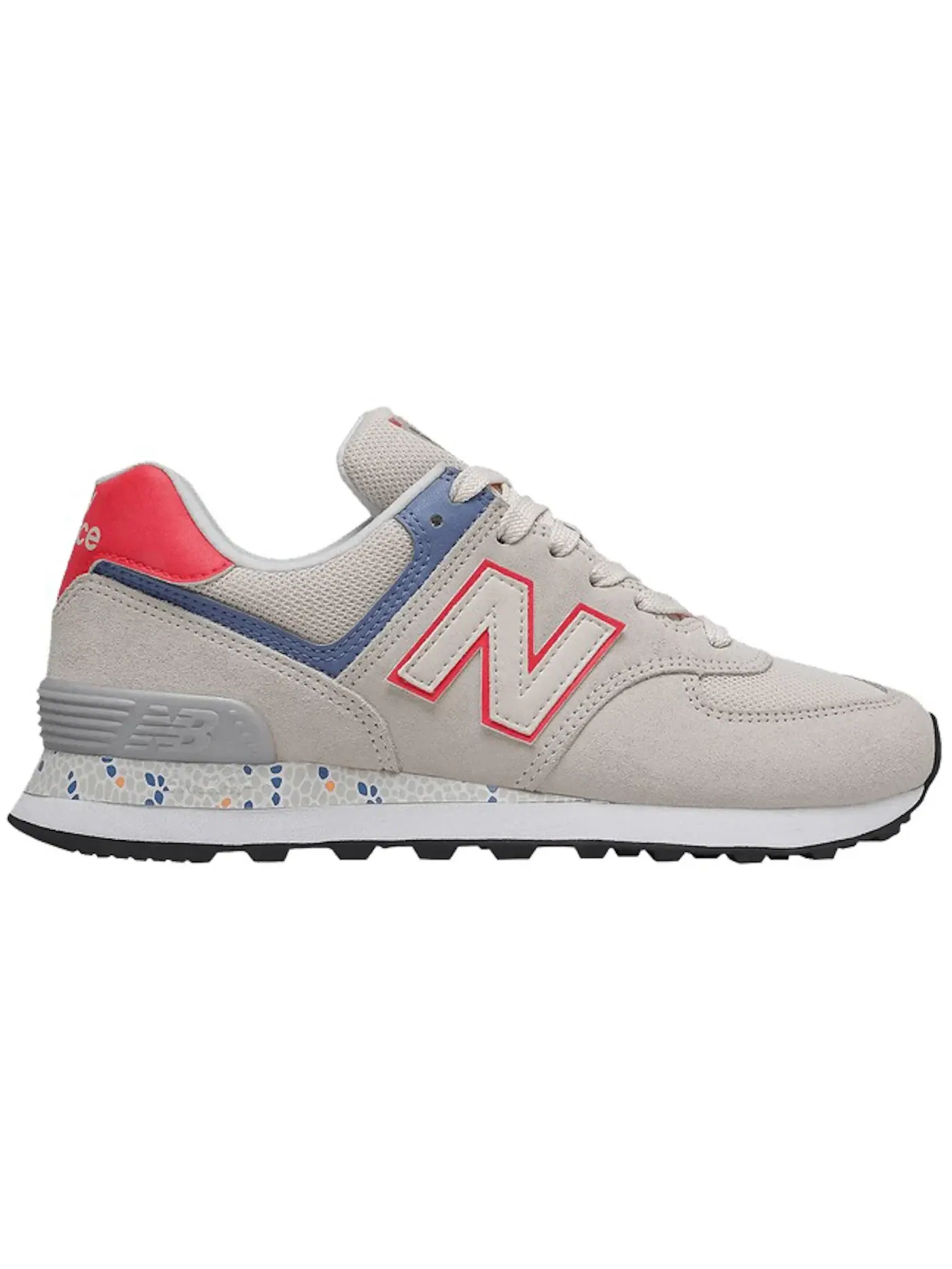 Женские кроссовки Lifestyle New Balance 574, Raw Silk Vivid Coral — изображение 1 из 1