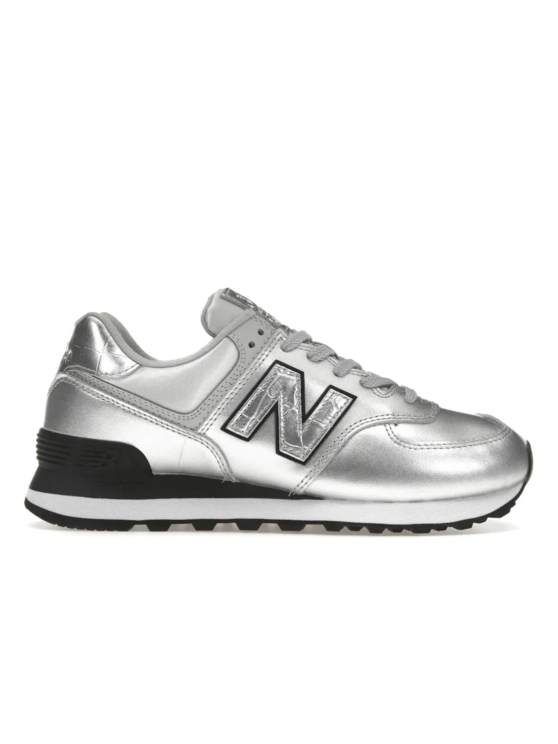 Женские кроссовки Lifestyle New Balance 574 — изображение 1 из 4, серебристый черный