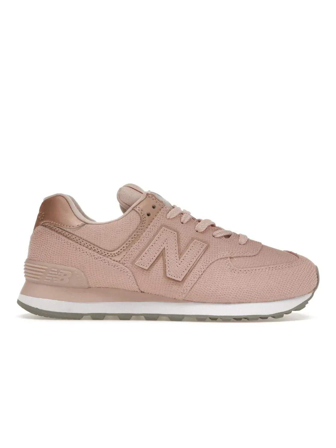 Женские кроссовки с принтом змеиной кожи New Balance 574 — изображение 1 из 4, розовый