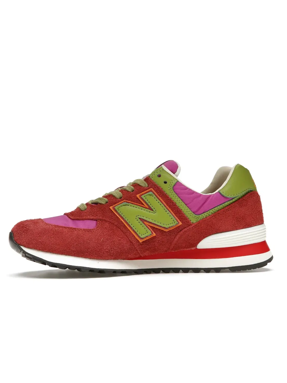 Мужские кроссовки Lifestyle с принтом New Balance 574 Stray Rats — изображение 3 из 4, красный/зеленый/розовый