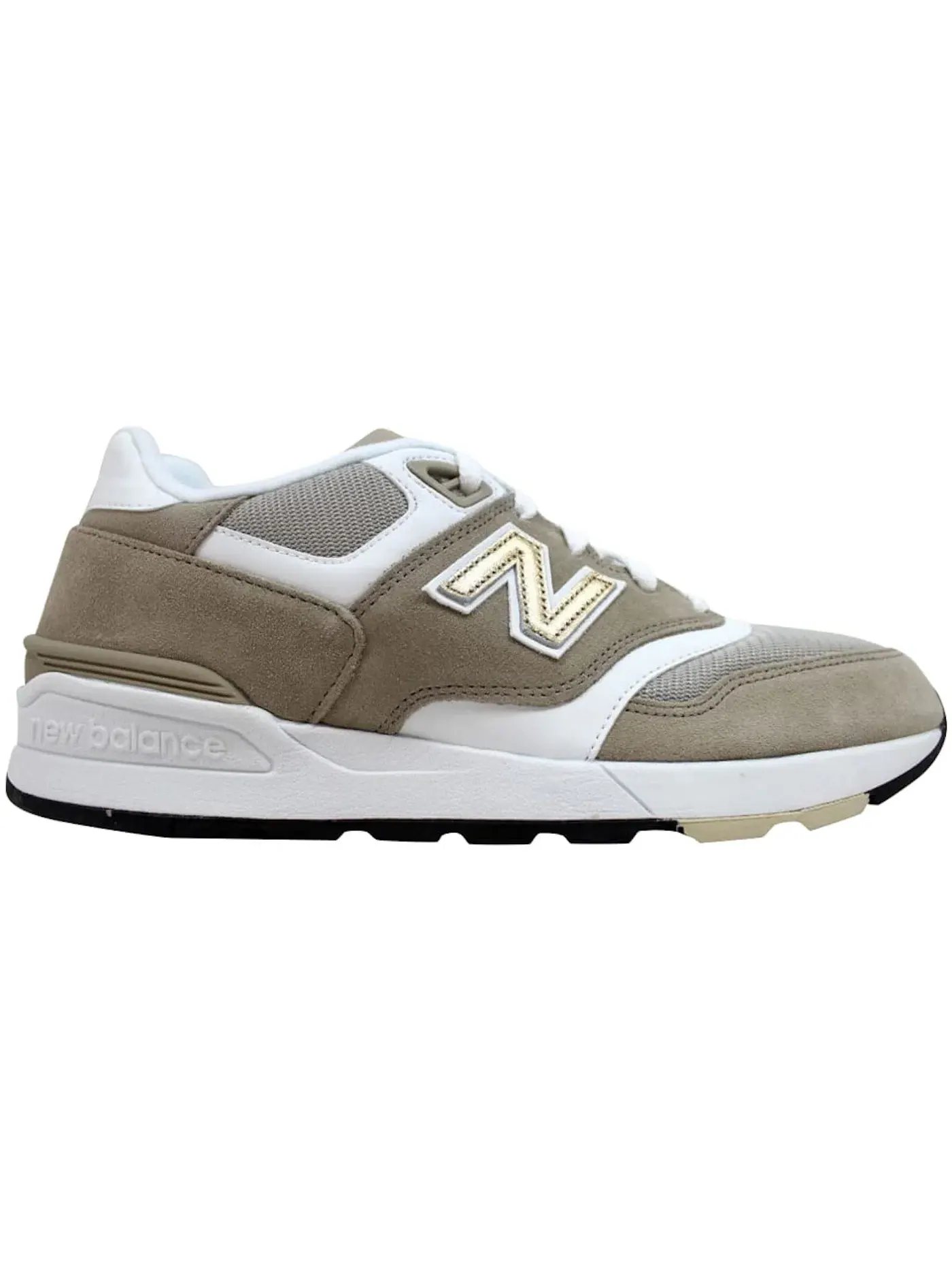 Мужские кроссовки Lifestyle New Balance 597 — изображение 1 из 1, хаки белый золотистый