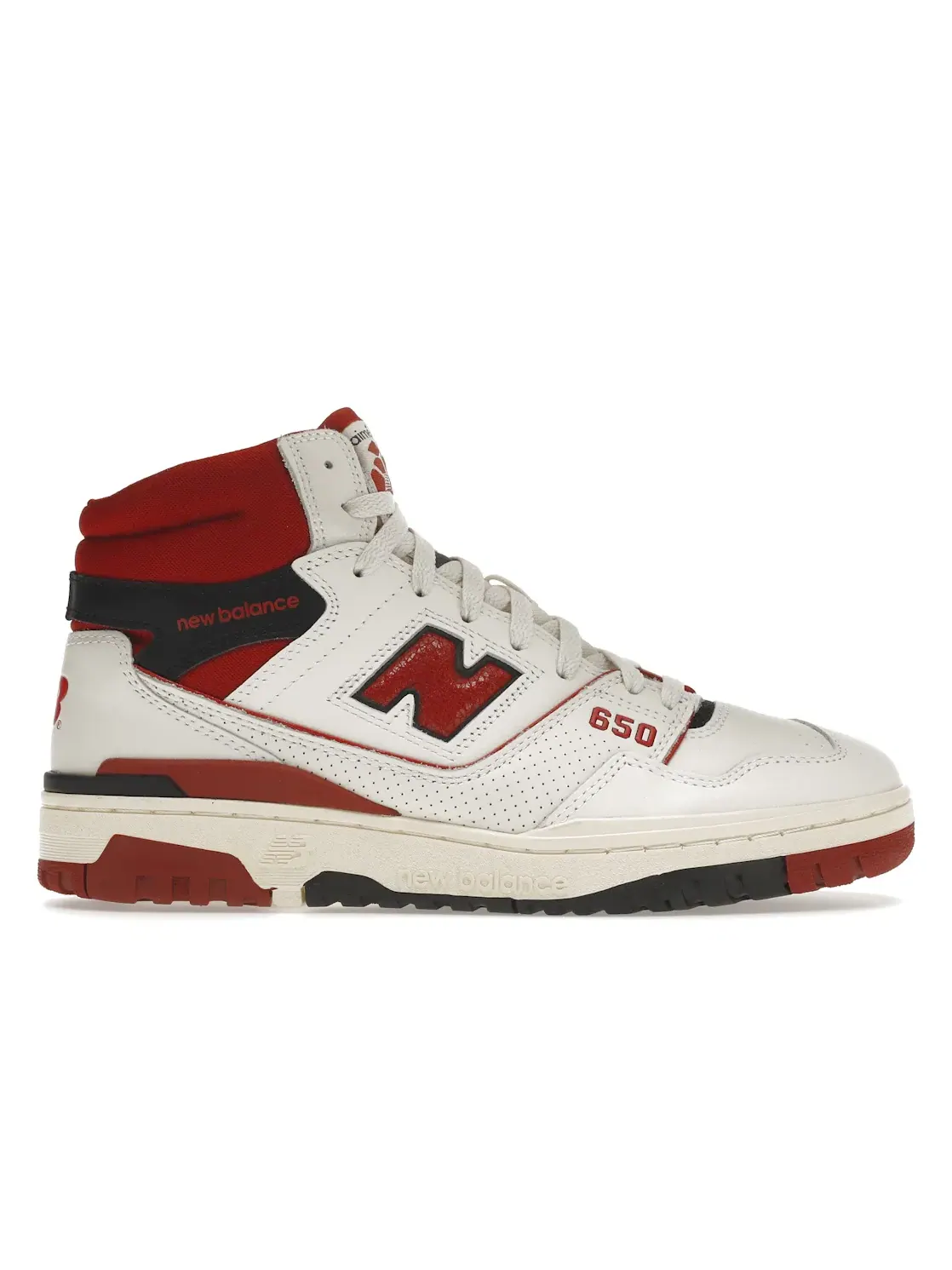 Мужские кроссовки с кожаным верхом New Balance 650R Aime Leon Dore — изображение 1 из 4, белый красный