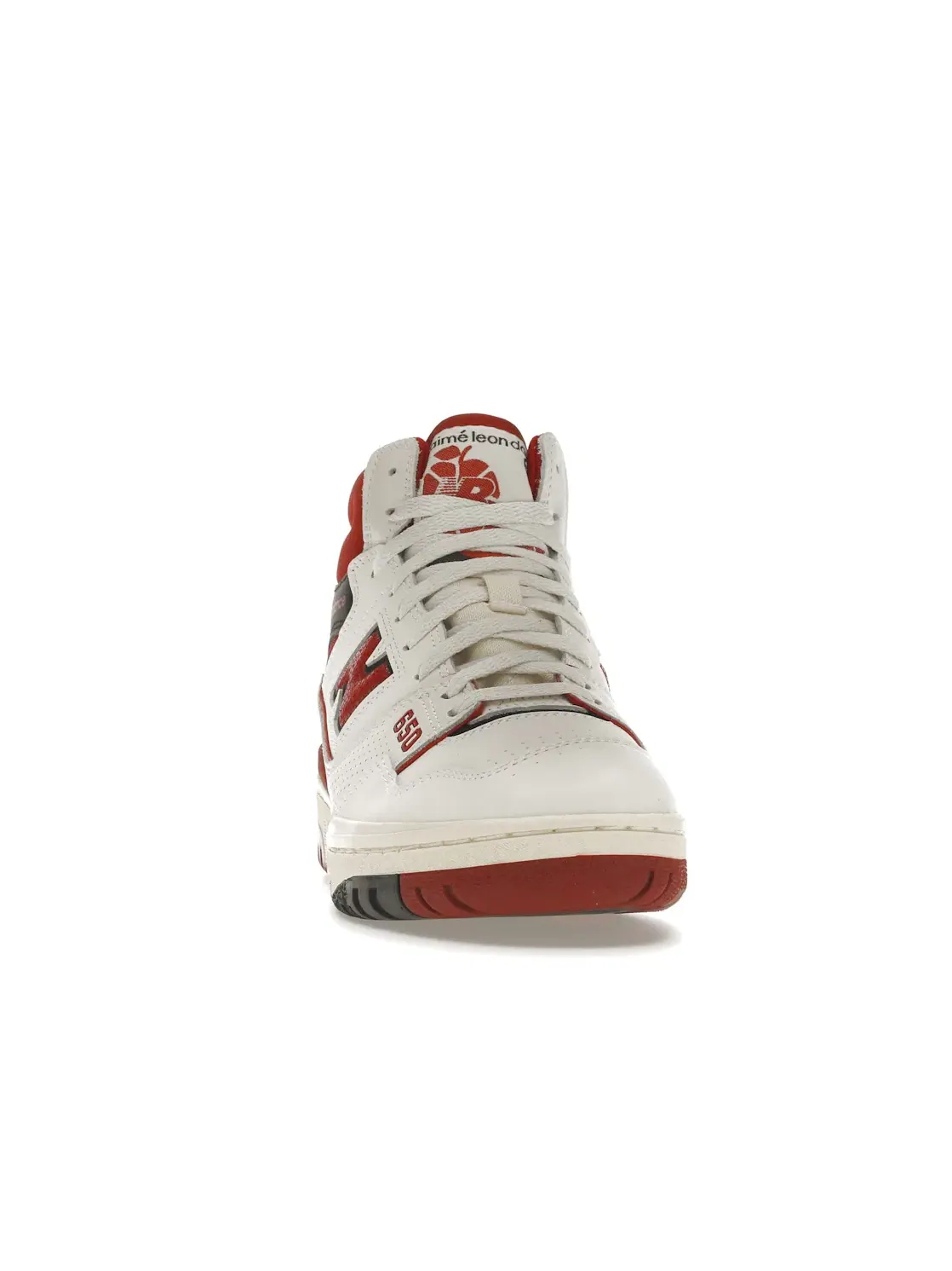 Мужские кроссовки с кожаным верхом New Balance 650R Aime Leon Dore — изображение 2 из 4, белый красный