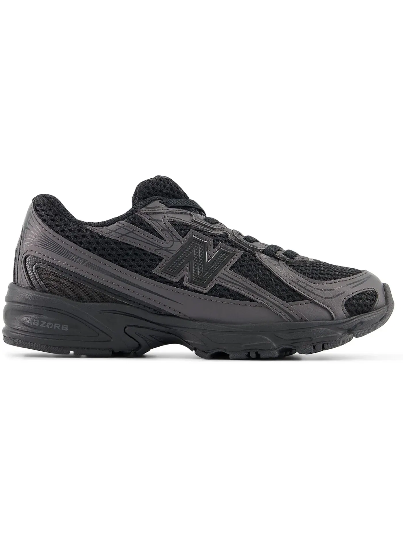 Детские кроссовки Lifestyle New Balance 740 Bungee Lace — изображение 1 из 1, черный