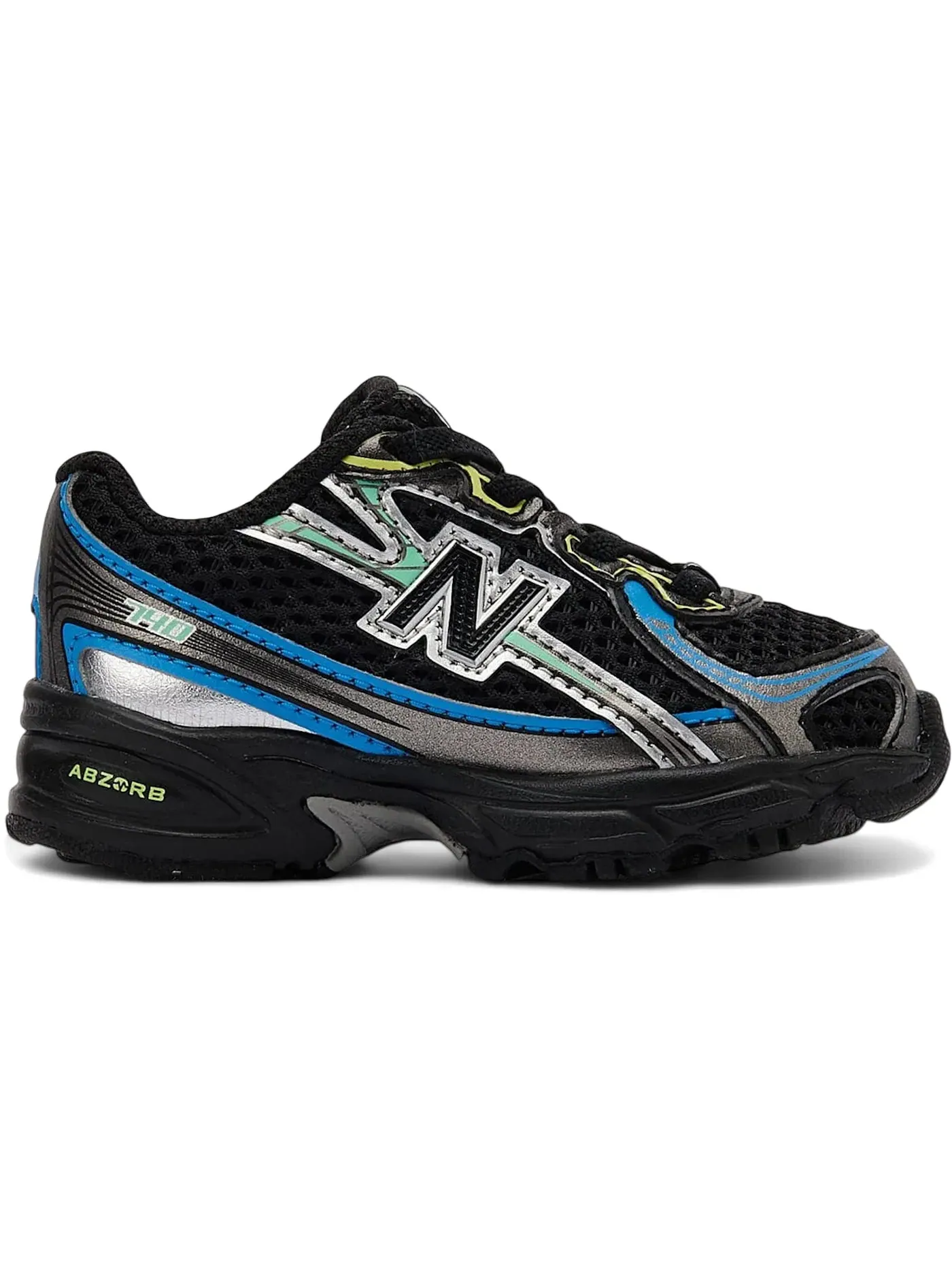 Детские кроссовки Lifestyle New Balance 740 Bungee Lace DTLR Night Moves (TD) — изображение 1 из 1, черный/синий