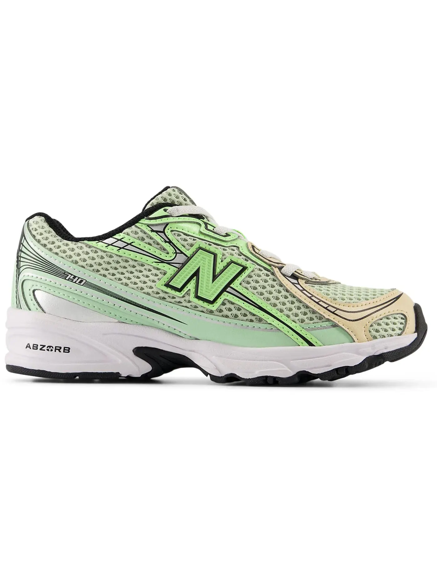 Детские кроссовки Lifestyle New Balance 740 Bungee Lace — изображение 1 из 1, зеленый