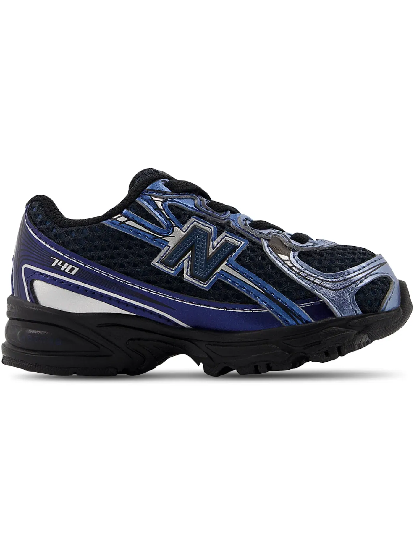 Детские кроссовки Lifestyle New Balance 740 Bungee Lace — изображение 1 из 1, синий/черный
