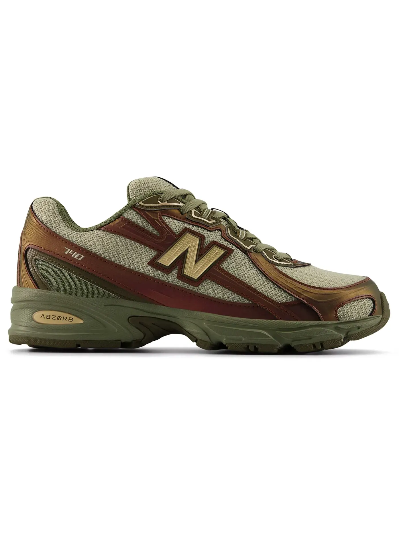 Мужские кроссовки Lifestyle New Balance 740v2, Woodland/Dark Olivine/Shipyard/Rich Oak — изображение 1 из 1