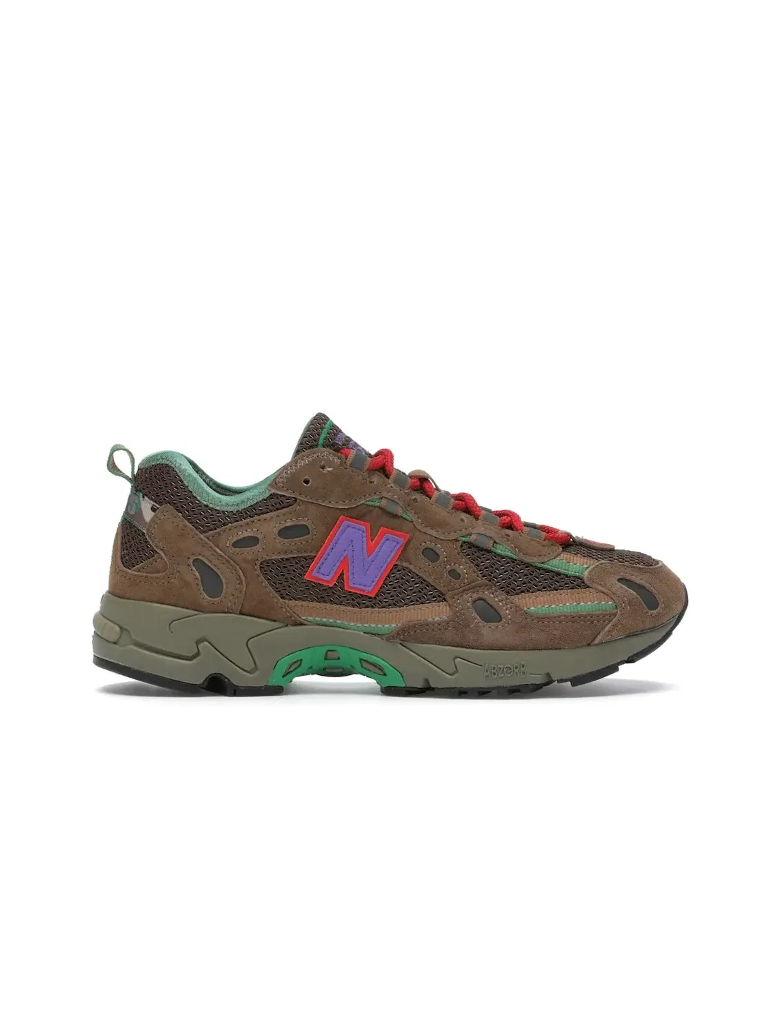 Мужские кроссовки с камуфляжным принтом New Balance 827 — изображение 1 из 4, коричневый/зеленый