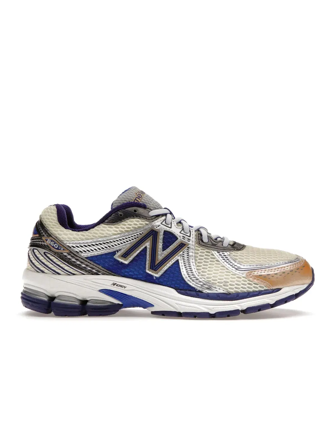 Мужские кроссовки коллаборация New Balance 860v2 Aimé Leon Dore — изображение 1 из 4, синий серебристый