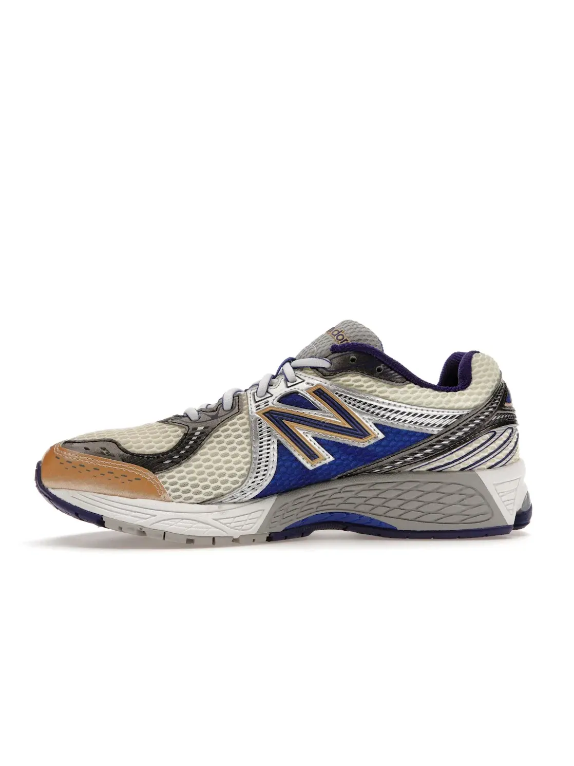 Мужские кроссовки коллаборация New Balance 860v2 Aimé Leon Dore — изображение 3 из 4, синий серебристый