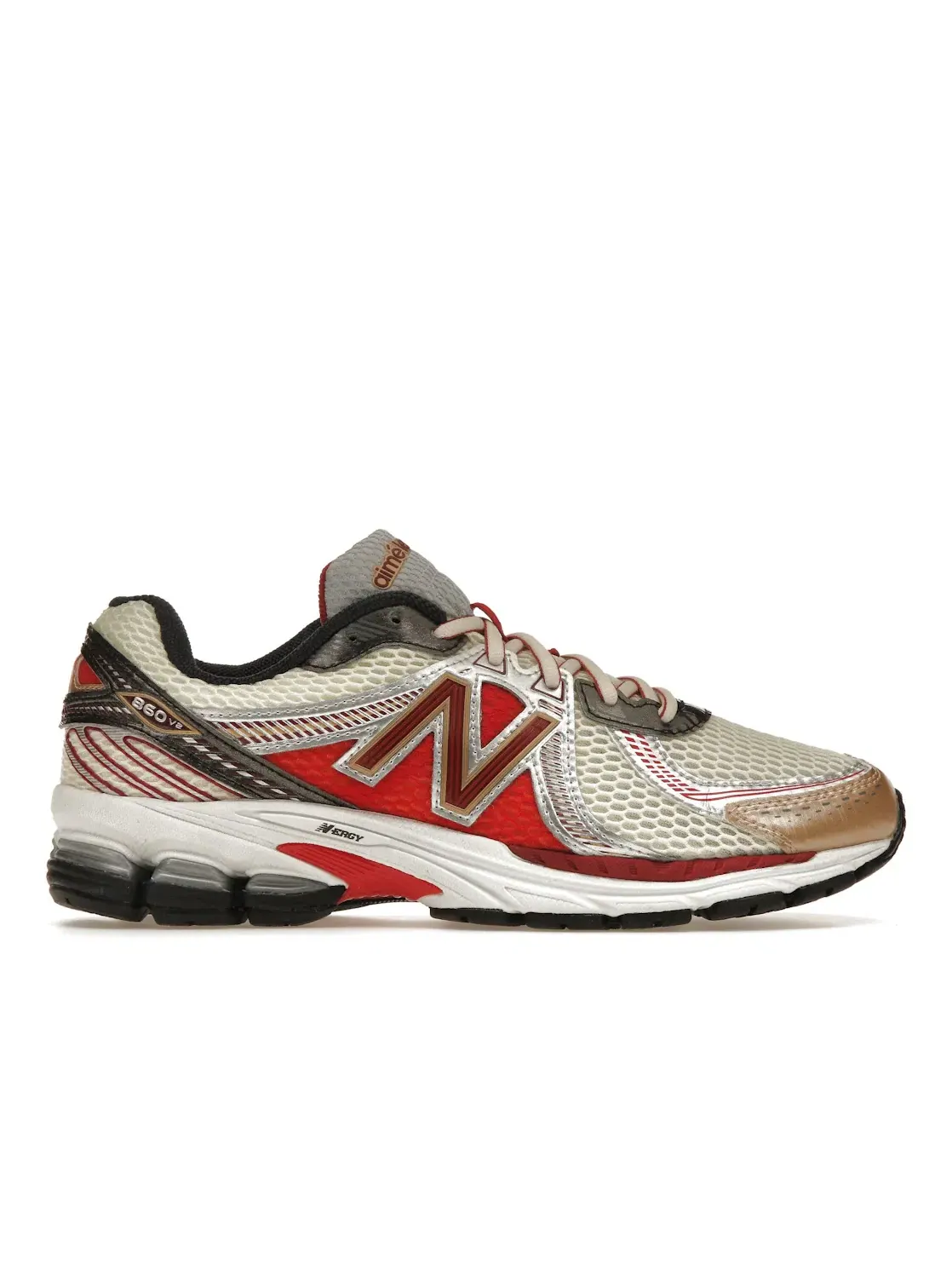Мужские кроссовки Lifestyle New Balance 860v2 Aime Leon Dore Red — изображение 1 из 4, красный/серебристый