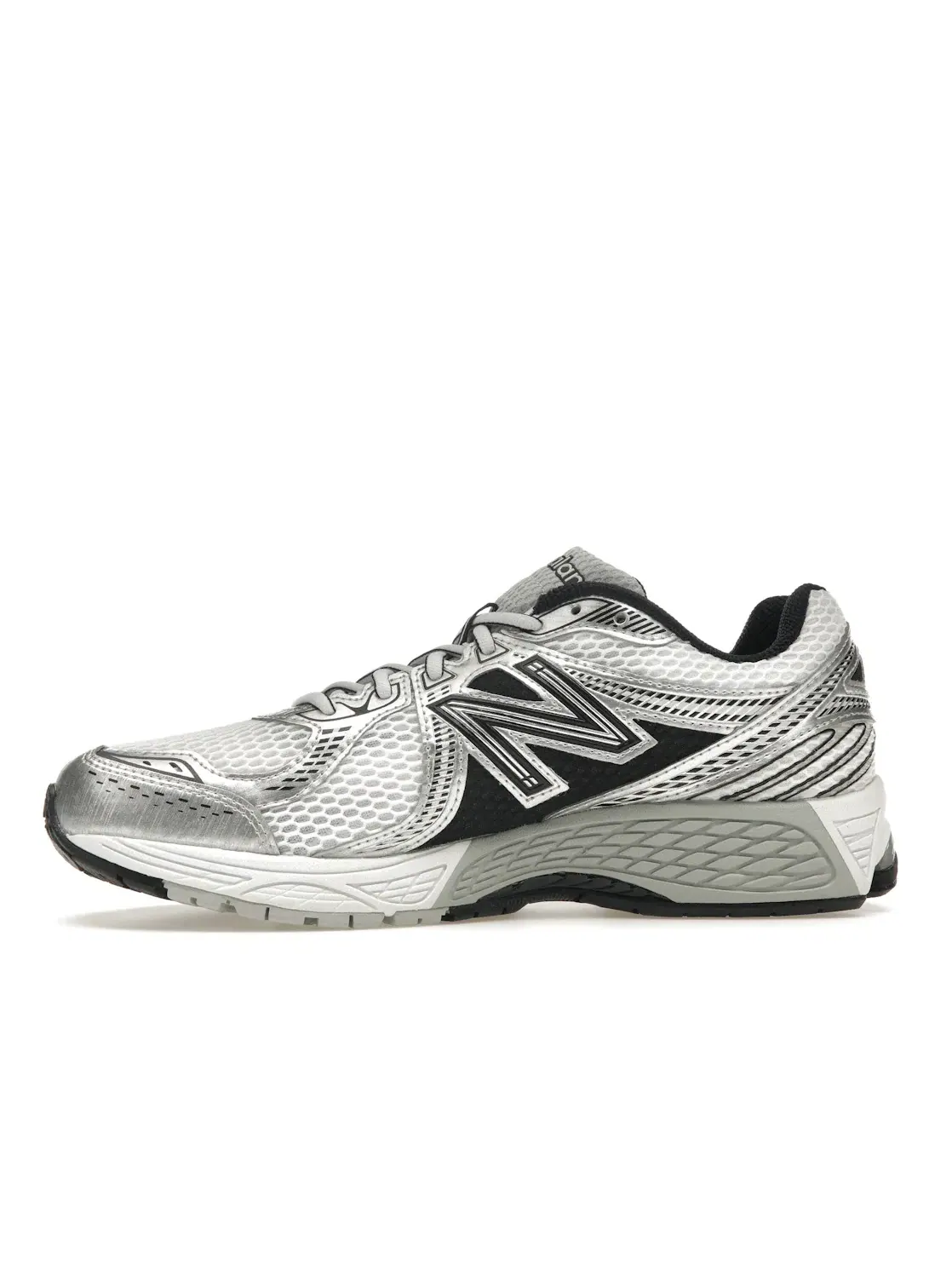 Мужские кроссовки с серебристыми накладками New Balance 860v2 New Balance — изображение 2 из 3, черный/белый/серебристый