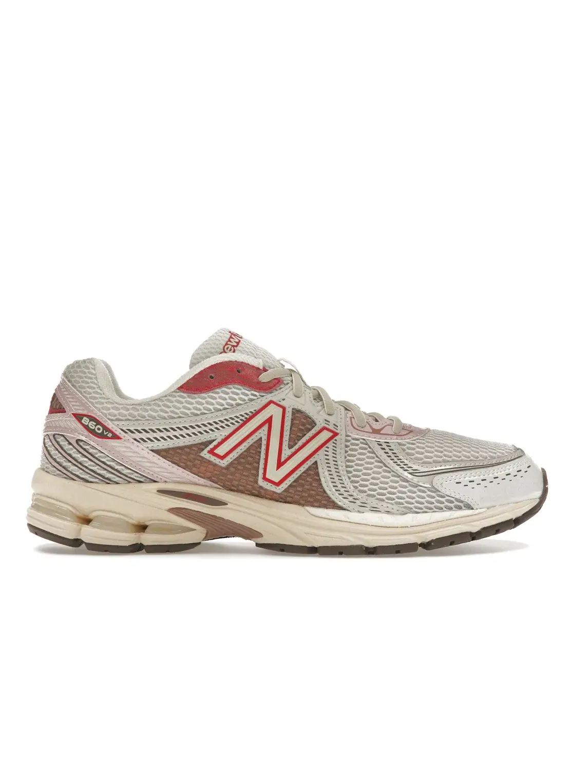 Мужские кроссовки Lifestyle New Balance 860v2 — изображение 1 из 4, белый/коричневый/розовый