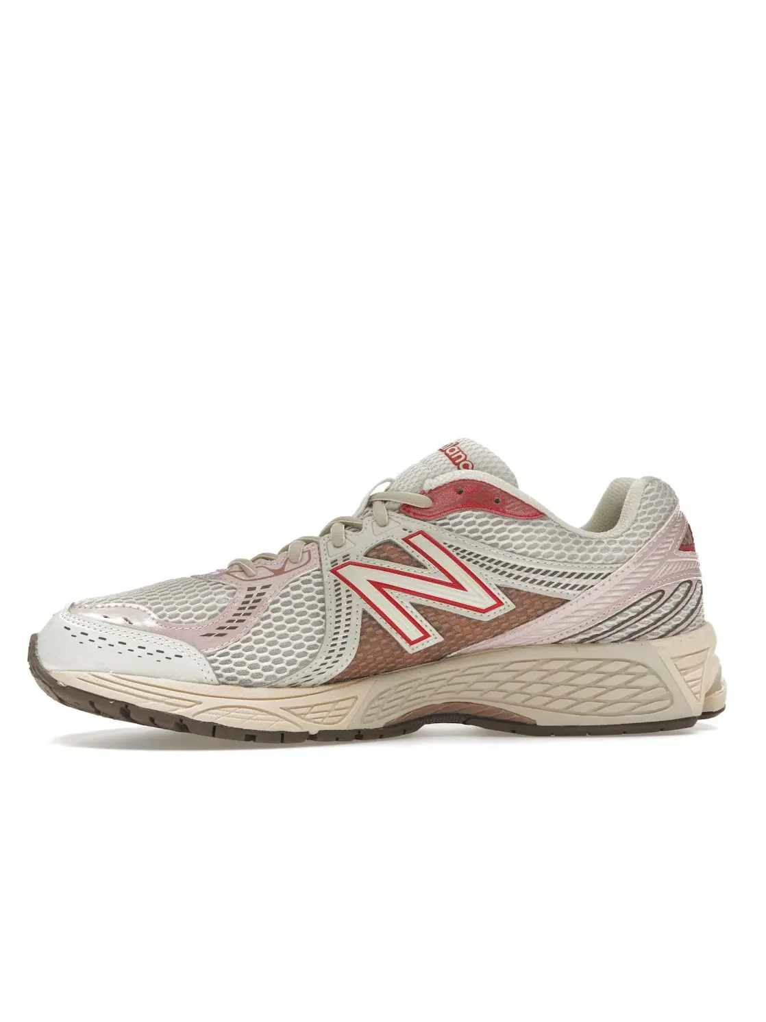 Мужские кроссовки Lifestyle New Balance 860v2 — изображение 3 из 4, белый/коричневый/розовый