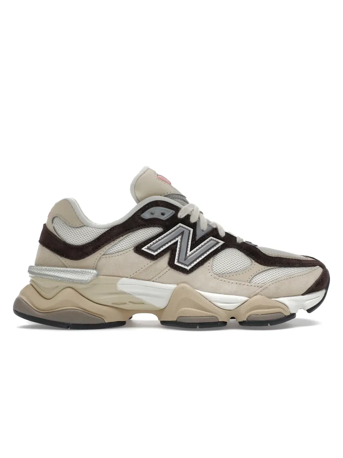 Мужские кроссовки Lifestyle с амортизацией New Balance 9060 — изображение 1 из 4, белый/белый/коричневый