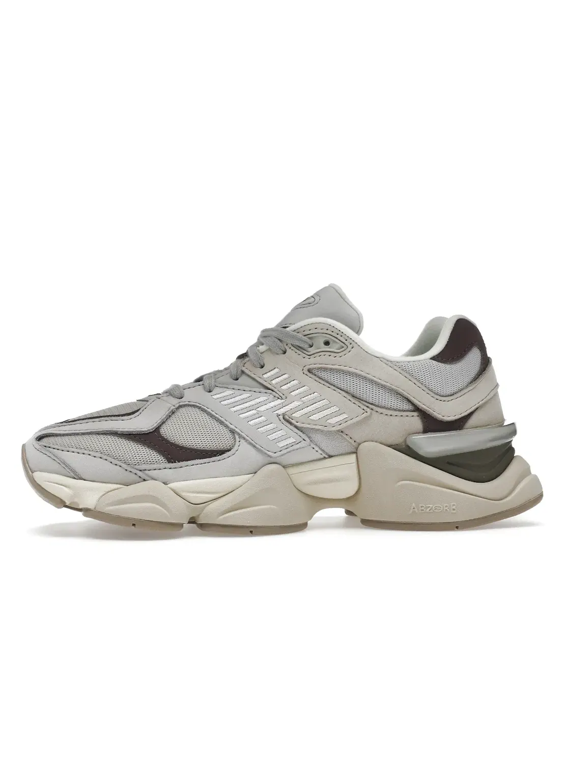 Мужские кроссовки для активного отдыха New Balance 9060 Grey Matter Timberwolf — изображение 3 из 4, серый//зеленый