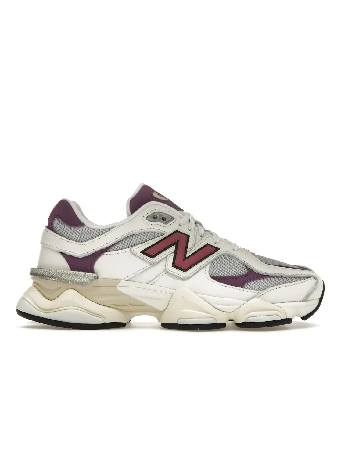 Мужские кроссовки с ярким дизайном New Balance 9060 — изображение 1 из 4, белый/розовый/фиолетовый
