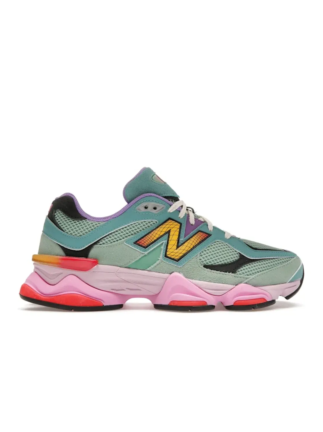 Мужские кроссовки с принтом New Balance 9060 New Balance — изображение 1 из 4, зеленый красный