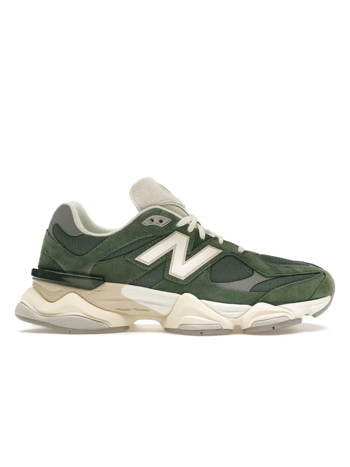 Мужские кроссовки с зеленым верхом New Balance 9060 — изображение 1 из 4, зеленый/кремовый
