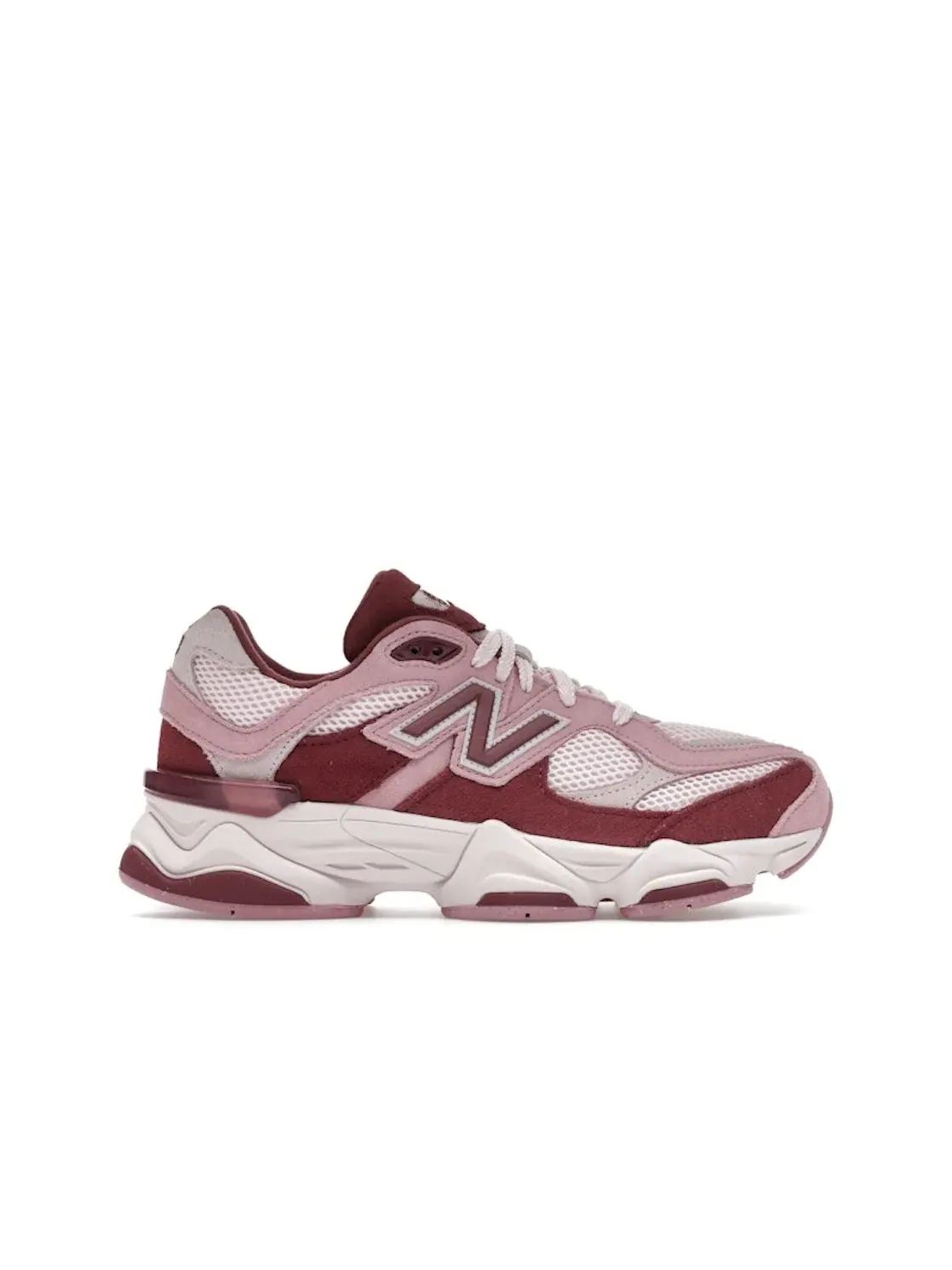 Детские кроссовки Lifestyle с принтом New Balance 9060 — изображение 1 из 4, розовый бордовый