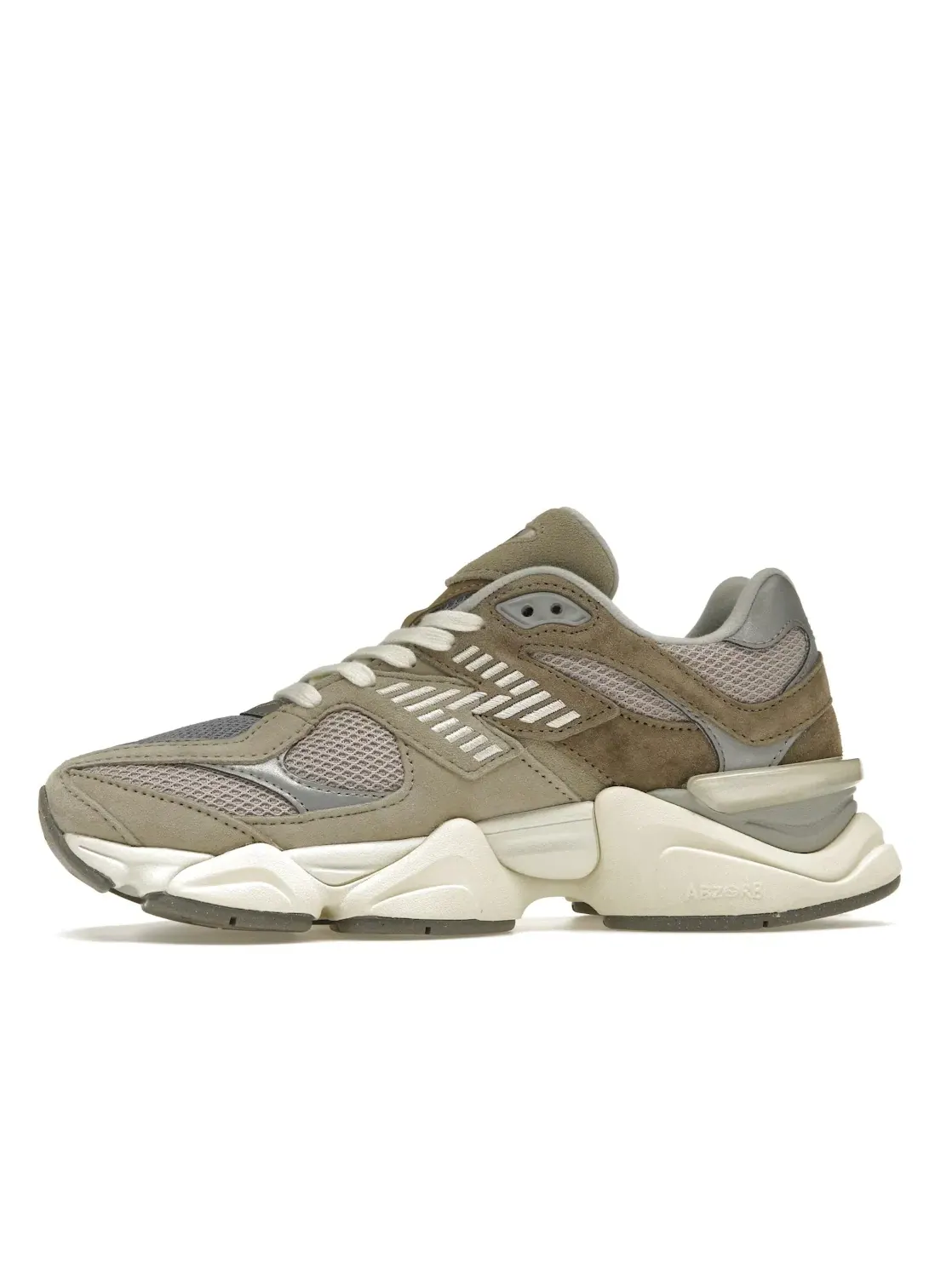 Мужские кроссовки lifestyle с замшевыми накладками New Balance 9060, Mushroom/Aluminum/Cyclone — изображение 3 из 4