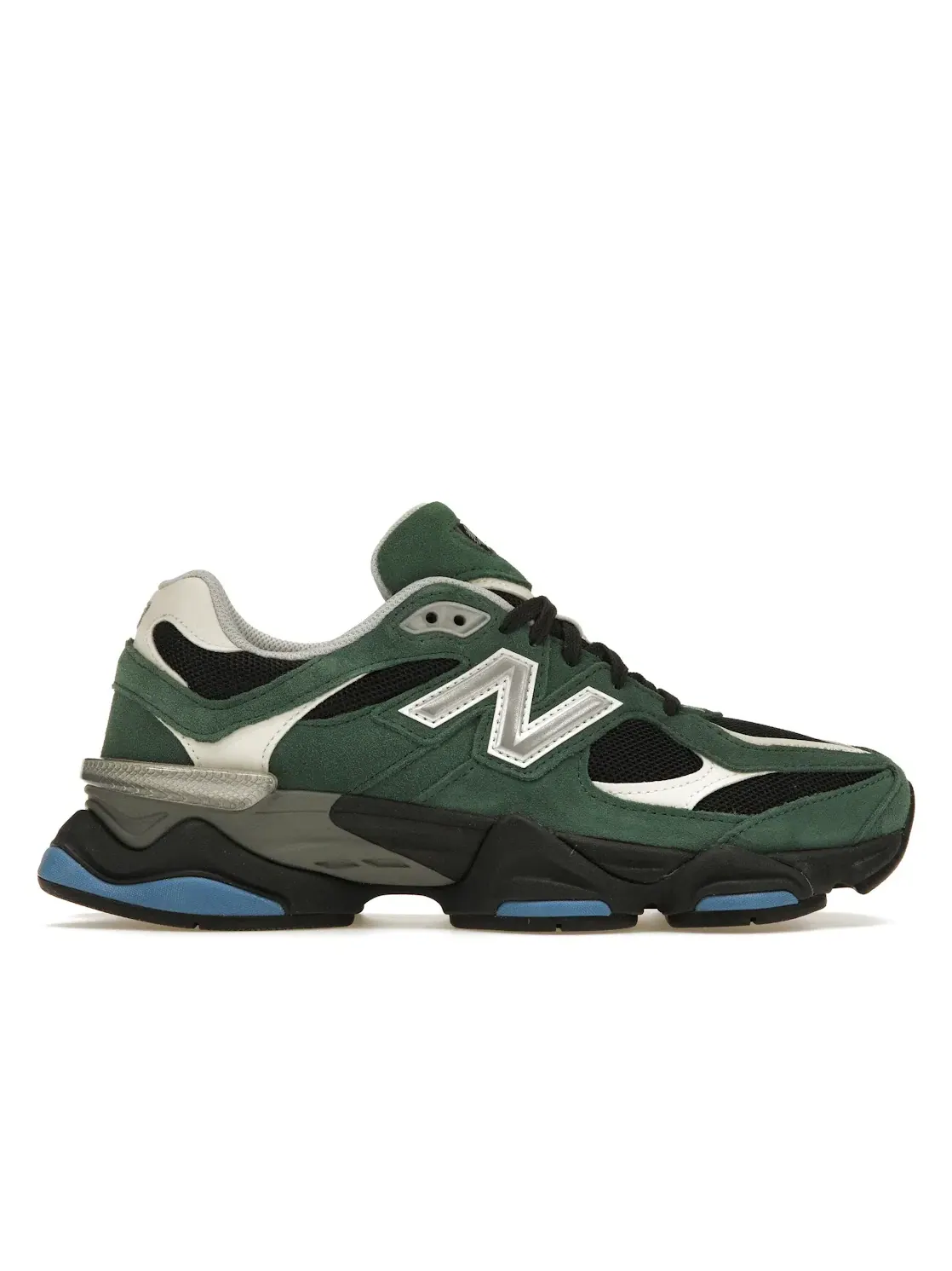 Мужские кроссовки с инновационным дизайном New Balance 9060 — изображение 1 из 4, зеленый/черный/синий