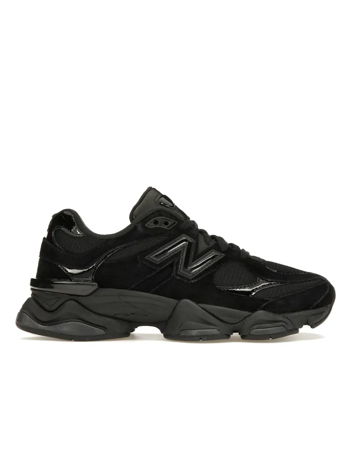 Мужские кроссовки с лакированными акцентами New Balance 9060 — изображение 1 из 4, черный/черный/черный