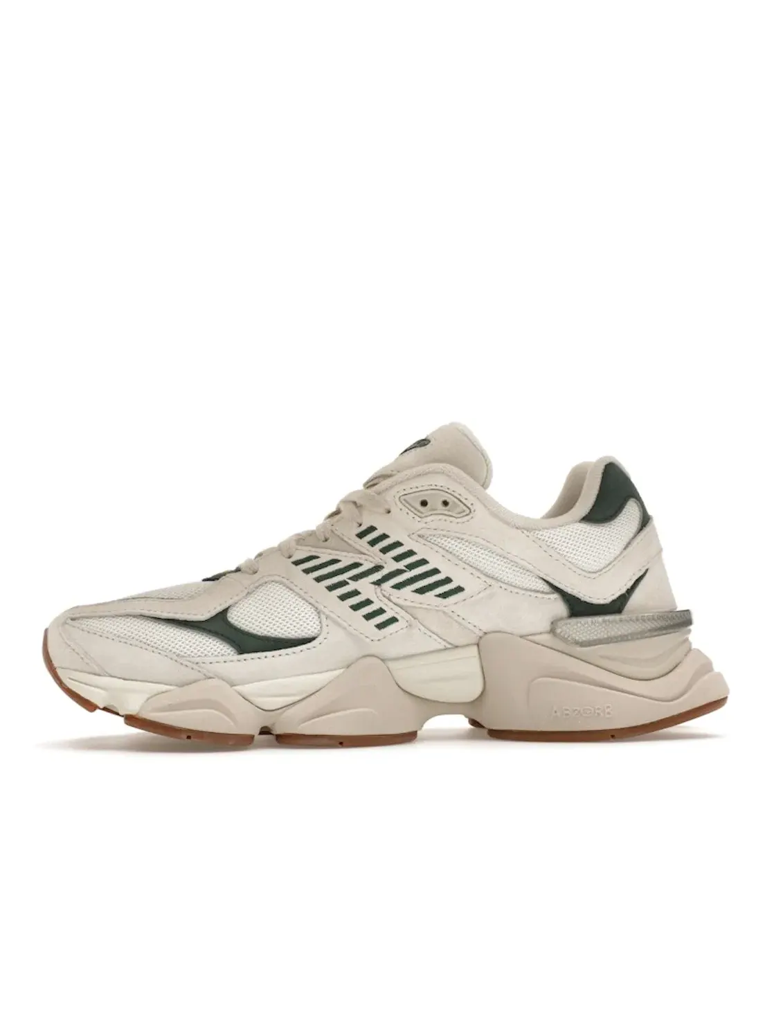 Мужские кроссовки Lifestyle New Balance 9060 — изображение 3 из 4, белый/зеленый/золотистый