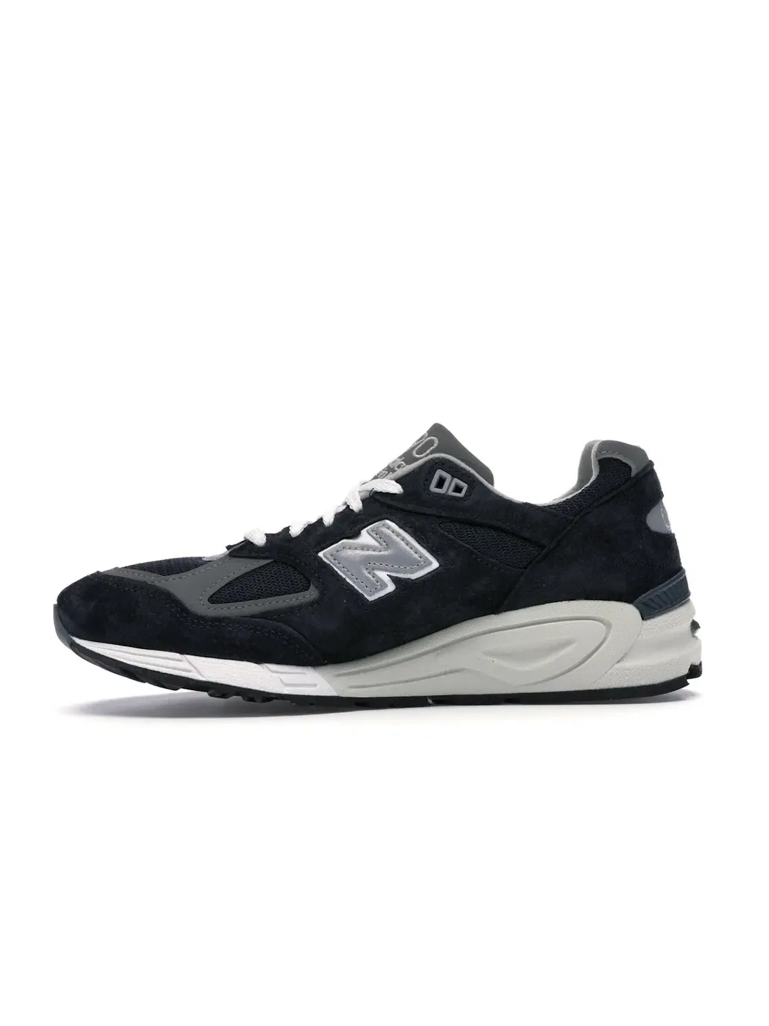 Мужские кроссовки lifestyle с замшевым верхом New Balance 990v2 — изображение 3 из 4, темно-синий/белый