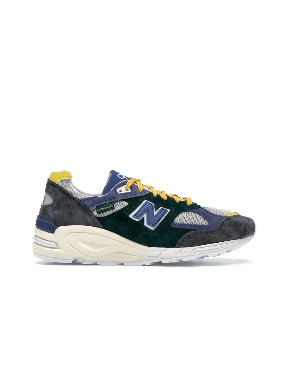 Мужские кроссовки Lifestyle New Balance 990v2 Aime Leon Dore Life in the Balance — изображение 1 из 4, серый зеленый-синий