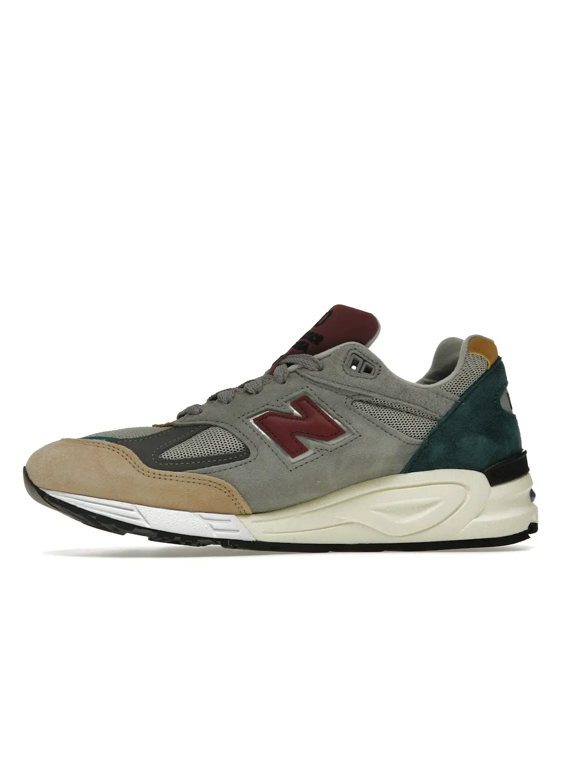 Мужские кроссовки Lifestyle New Balance 990v2 — изображение 3 из 4, серый/бежевый/зеленый
