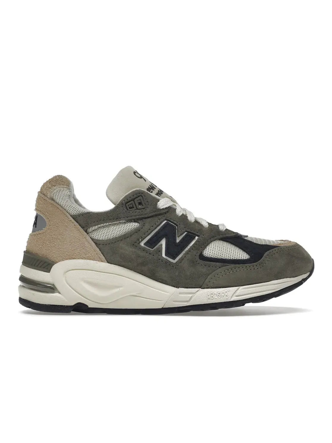 Мужские кроссовки для активного отдыха с ретро-дизайном New Balance 990v2 New Balance — изображение 1 из 4, серый/бежевый