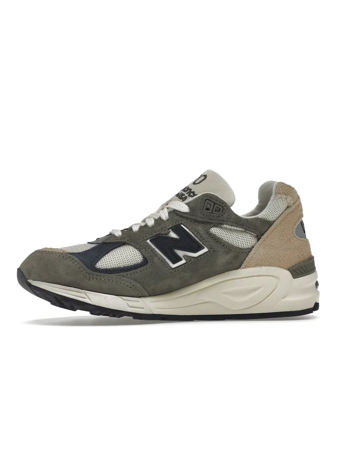 Мужские кроссовки для активного отдыха с ретро-дизайном New Balance 990v2 New Balance — изображение 3 из 4, серый/бежевый