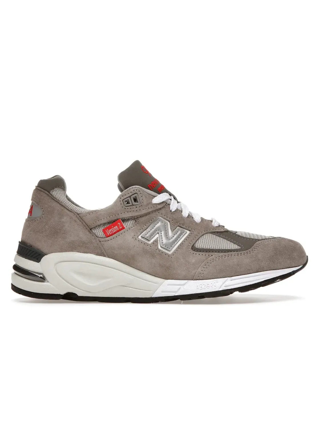 Мужские кроссовки Lifestyle с замшевым и сетчатым верхом New Balance 990v2 — изображение 1 из 4, белый/серый